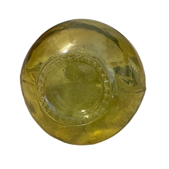 San Miguel Glass Vase Yellow Bulb Shaped Recycled - Picture 8 of 8